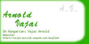 arnold vajai business card